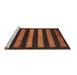 Sideview of Machine Washable Abstract Brown Modern Rug, wshabs323brn