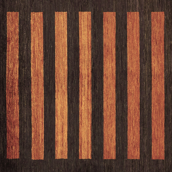 Square Machine Washable Abstract Brown Modern Rug, wshabs323brn