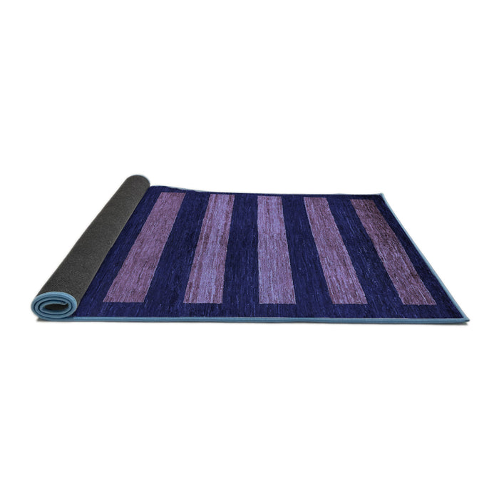 Sideview of Abstract Blue Modern Rug, abs323blu