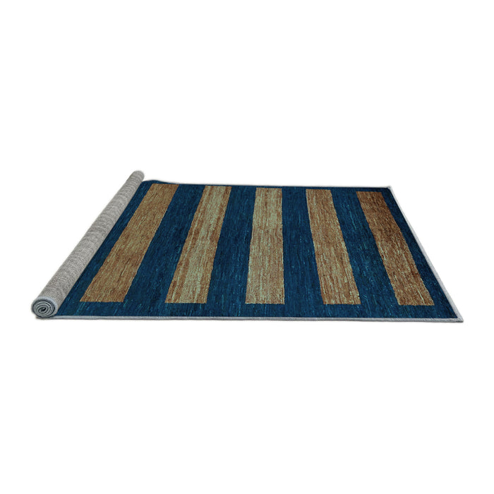 Sideview of Machine Washable Abstract Light Blue Modern Rug, wshabs323lblu