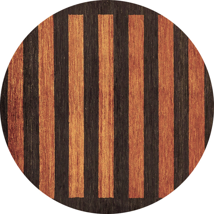 Round Machine Washable Abstract Brown Modern Rug, wshabs323brn