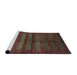 Sideview of Machine Washable Abstract Vermilion Red Rug, wshabs324