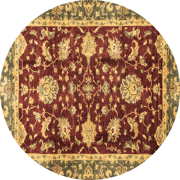 Round Machine Washable Abstract Brown Modern Rug, wshabs3240brn