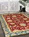 Machine Washable Abstract Red Rug in a Family Room, wshabs3240