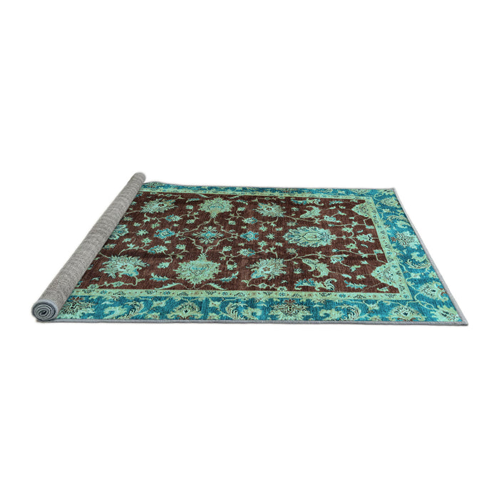 Sideview of Machine Washable Abstract Light Blue Modern Rug, wshabs3240lblu