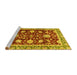 Sideview of Machine Washable Abstract Yellow Modern Rug, wshabs3240yw