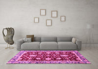 Machine Washable Abstract Pink Modern Rug, wshabs3240pnk