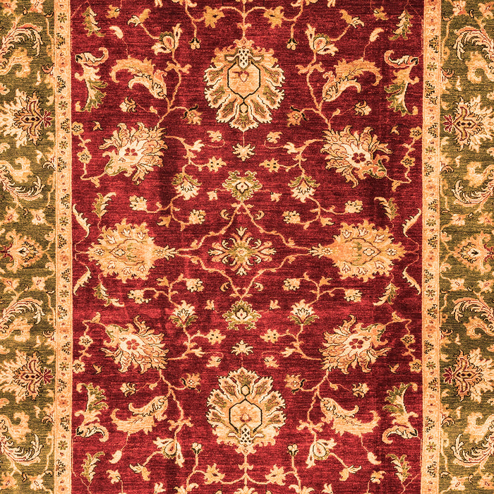 Machine Washable Abstract Orange Modern Area Rugs, wshabs3240org