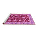 Sideview of Machine Washable Abstract Pink Modern Rug, wshabs3240pnk