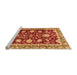 Sideview of Machine Washable Abstract Orange Modern Area Rugs, wshabs3240org