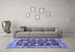 Machine Washable Abstract Blue Modern Rug in a Living Room, wshabs3240blu