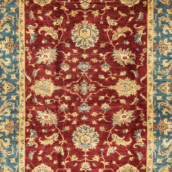 Machine Washable Abstract Red Rug, wshabs3240