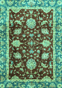 Abstract Turquoise Modern Rug, abs3240turq