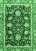 Machine Washable Abstract Emerald Green Modern Area Rugs, wshabs3240emgrn