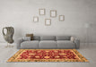 Machine Washable Abstract Orange Modern Area Rugs in a Living Room, wshabs3240org