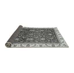 Sideview of Abstract Gray Modern Rug, abs3241gry
