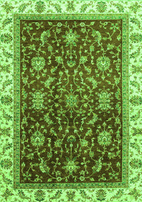 Abstract Green Modern Rug, abs3241grn