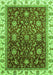 Abstract Green Modern Rug, abs3241grn