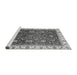 Sideview of Machine Washable Abstract Gray Modern Rug, wshabs3241gry