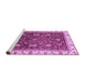 Sideview of Machine Washable Abstract Purple Modern Area Rugs, wshabs3241pur