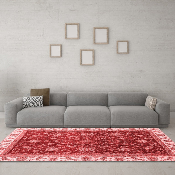 Modern Red Washable Rugs
