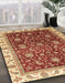 Abstract Red Modern Rug in Family Room, abs3241