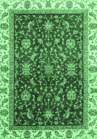 Abstract Emerald Green Modern Rug, abs3241emgrn