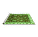 Sideview of Machine Washable Abstract Green Modern Area Rugs, wshabs3241grn