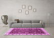 Machine Washable Abstract Purple Modern Area Rugs in a Living Room, wshabs3241pur