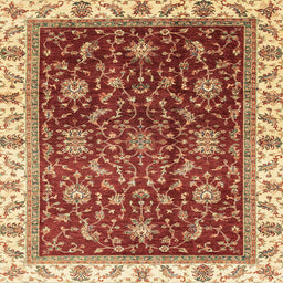 Square Machine Washable Abstract Red Rug, wshabs3241