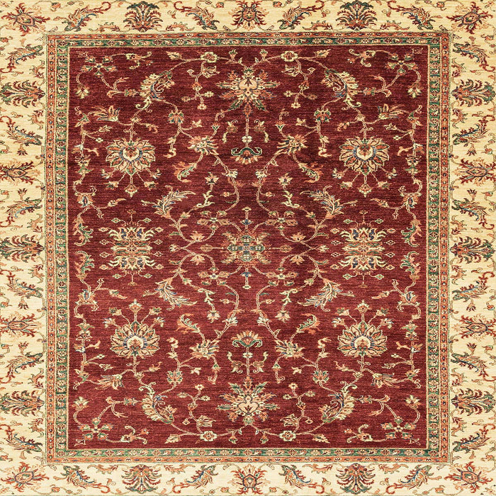 Square Machine Washable Abstract Red Rug, wshabs3241