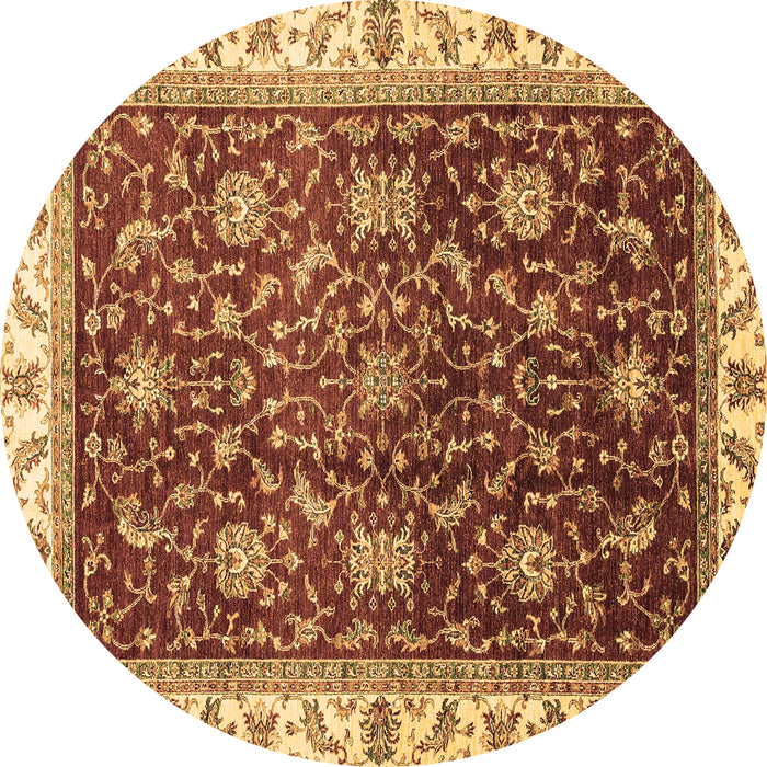 Round Machine Washable Abstract Brown Modern Rug, wshabs3241brn