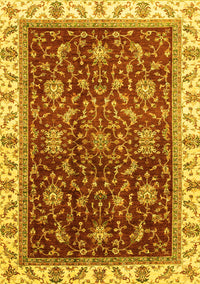 Abstract Yellow Modern Rug, abs3241yw