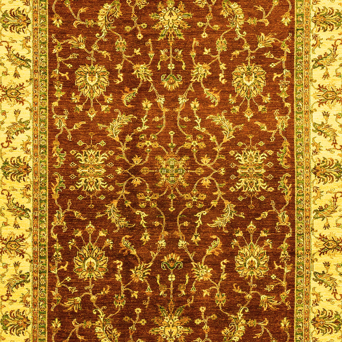 Abstract Yellow Modern Rug, abs3241yw