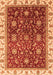 Machine Washable Abstract Orange Modern Area Rugs, wshabs3241org