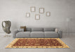 Machine Washable Abstract Brown Modern Rug in a Living Room,, wshabs3241brn