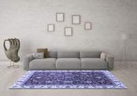 Machine Washable Abstract Blue Modern Rug, wshabs3241blu