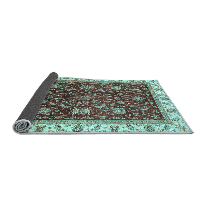Sideview of Abstract Light Blue Modern Rug, abs3241lblu