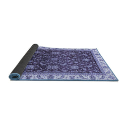 Sideview of Abstract Blue Modern Rug, abs3241blu