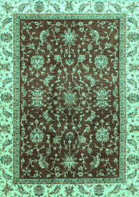 Abstract Turquoise Modern Rug, abs3241turq