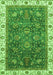 Machine Washable Abstract Green Modern Area Rugs, wshabs3242grn