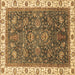 Square Abstract Brown Modern Rug, abs3242brn