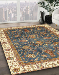 Abstract Brownish Green Modern Rug, abs3242