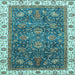 Square Abstract Light Blue Modern Rug, abs3242lblu