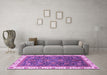 Machine Washable Abstract Purple Modern Area Rugs in a Living Room, wshabs3242pur