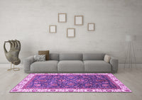 Machine Washable Abstract Purple Modern Rug, wshabs3242pur