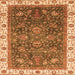 Square Abstract Orange Modern Rug, abs3242org