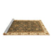 Sideview of Machine Washable Abstract Brown Modern Rug, wshabs3242brn