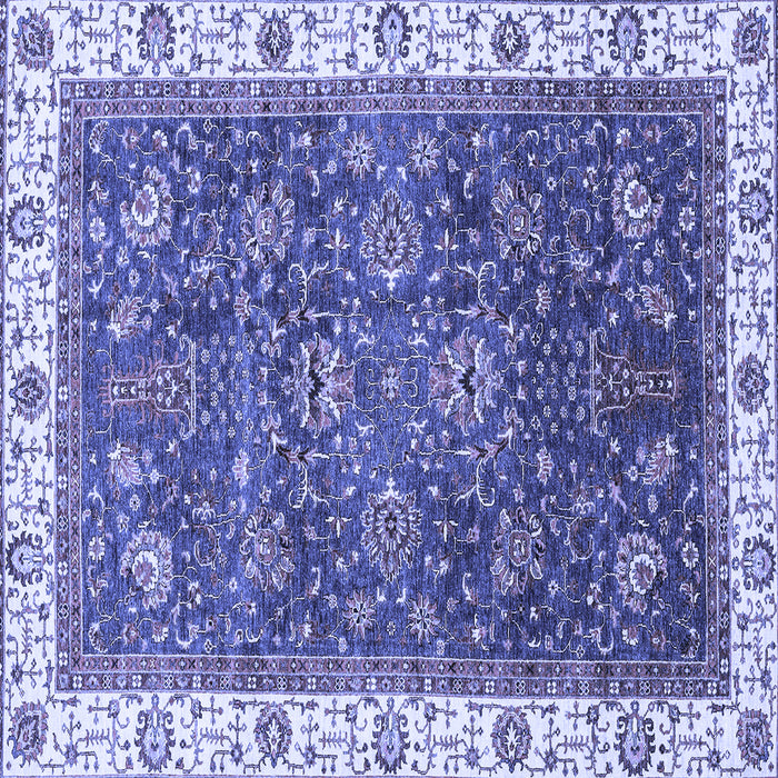 Square Abstract Blue Modern Rug, abs3242blu