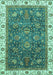 Abstract Turquoise Modern Rug, abs3242turq